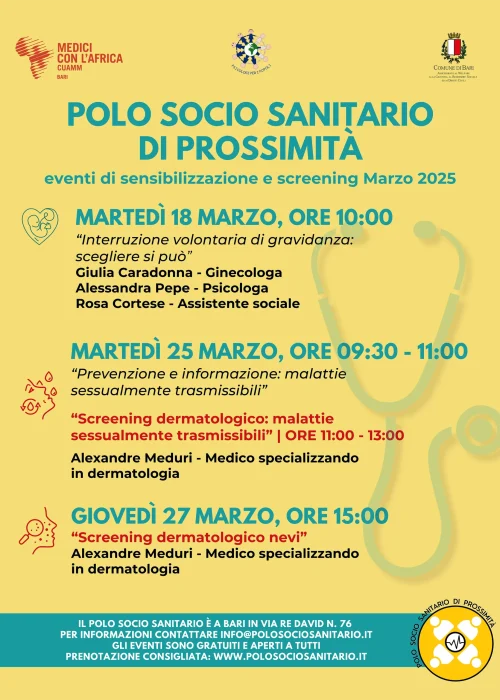 Locandina Eventi Polo Socio Sanitario di Prossimità - 03-25