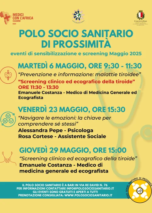 Locandina Eventi Polo Socio Sanitario di Prossimità - 05-25