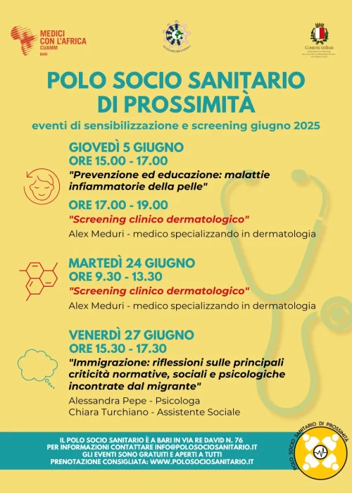 Locandina Eventi Polo Socio Sanitario di Prossimità - 06-25