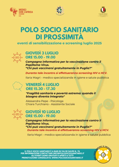 Locandina Eventi Polo Socio Sanitario di Prossimità - 07-25