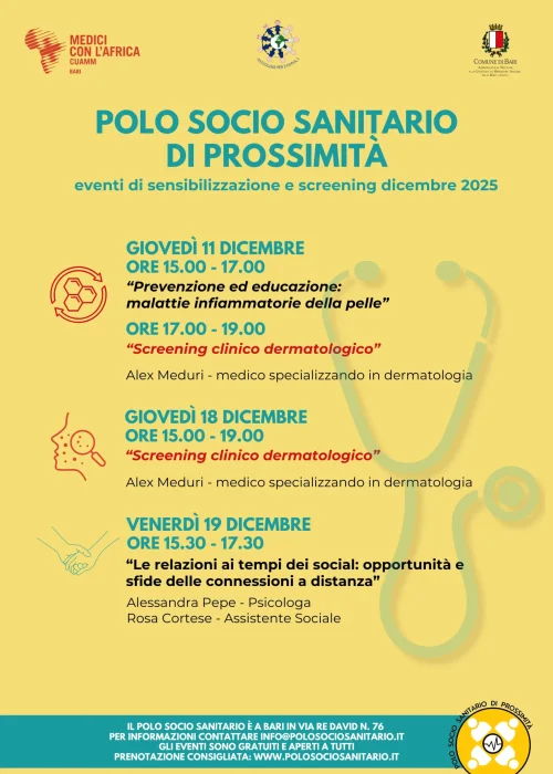 Locandina Eventi Polo Socio Sanitario di Prossimità - 12-25 Fix